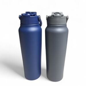 Set Of Two Primula Stainless Steel Chug & Sip Water Bottles 30 Oz. Midnight